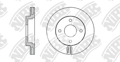 Диск тормозной передний RN22004 NIBK (2шт)