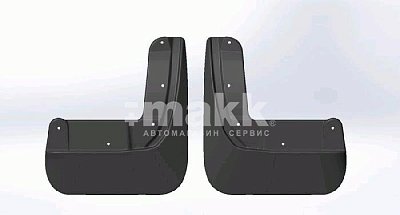 Брызговики черные модель Skoda Rapid (12+) задний ряд (к-т 2шт) SRTK BR.Z.SK.RAP.12G.06008