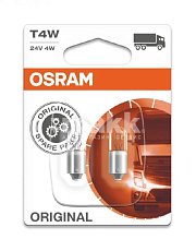 Автолампа T4W 24V OSRAM 3930-02B BA9s блистер 2шт