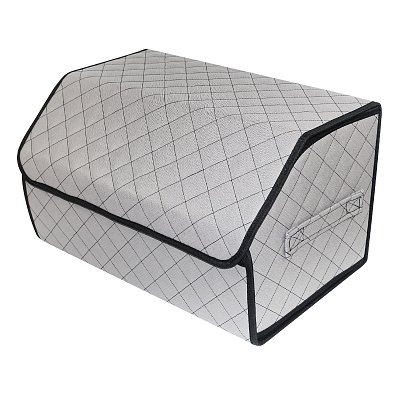 Органайзер в багажник экокожа 30х30х50см серый/черный GS 114027