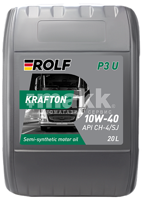 Масло моторное ROLF ROLF KRAFTON P3 U 10W40 полусинтетическое 20л (пластик)