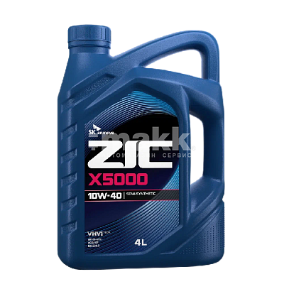 Масло моторное ZIC X5000 10W40  полусинтетическое 4л