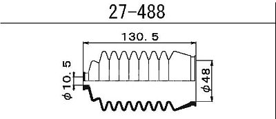 Пыльник рулевой рейки Toyota Carina 27-488 Maruichi 