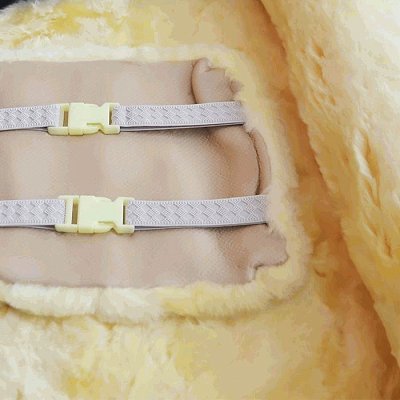 Накидка на сиденье бежевая GS Premium натурал. овчина короткий ворс 150*55 см 1 шт