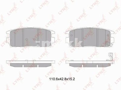 Колодки тормозные задние BD1817 LYNXauto
