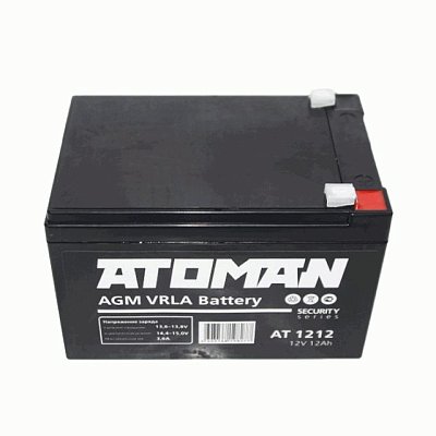 Аккумулятор ATOMAN 12В 12Ач для ОПС