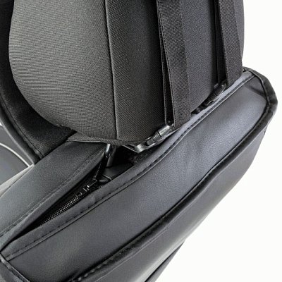 Накидки на сиденье Car Performance передние 2 шт экокожа черн/серые CUS-2072 BK/GY