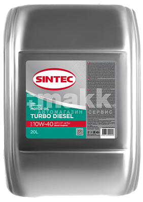 Масло моторное SINTEC Турбо Дизель 10W40  CF-4/SJ п/с 20л  