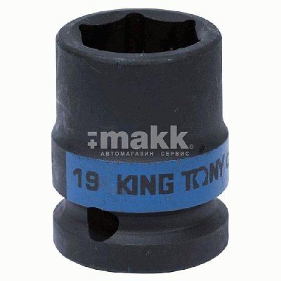 Головка торцевая ударная шестигранная 1/2", 19 мм King Tony 453519M