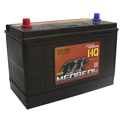 Аккумуляторная батарея 120 Ач Медведь Ca/Ca п/п (GR31S-1000) клемма-винт 32,9*17,1*24