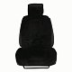 Накидка на сиденье черная GS искусственный мех короткий ворс 1шт