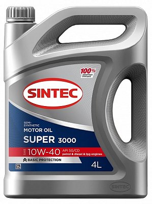 Масло моторное SINTEC Super 3000 п/с 10W40 API SG/CD 4л 