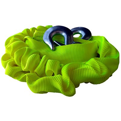 Трос 10т 5 м буксировочный динамический, рывковый 2 крюка в сумке Green Star  