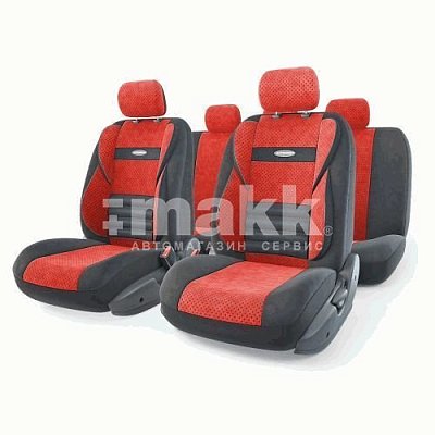 Чехлы Comfort COMBO велюр,11пр.6молн.чёрн./красн р-р М 5шт/уп CMB-1105 BK/RD (M)