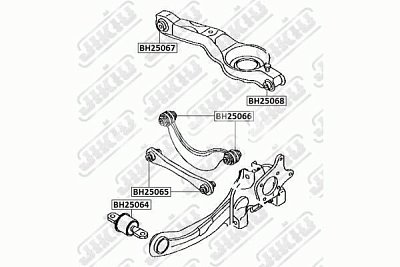 Сайлентблок Mazda, Ford C-Max, Focus I, II, Kuga внутрен. нижн. зад рычага BH25067 JIKIU