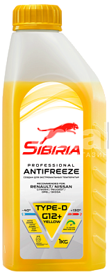 Антифриз Sibiria -40 G12+  (желтый)  1кг