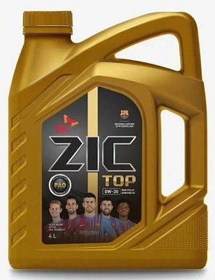 Масло моторное ZIC TOP 0W30 синт. ACEA A5/B5 4л