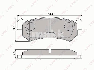 Колодки тормозные задние BD1807 LYNXauto