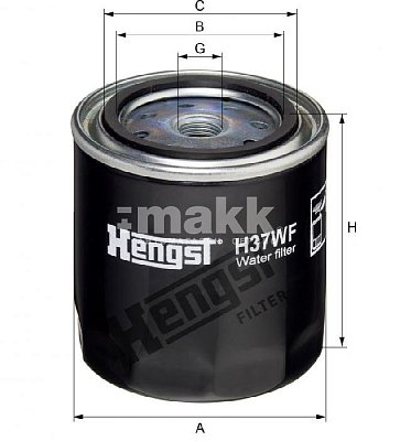 Фильтр охлаждающей жидкости Hengst H37WF (WA 940/1)