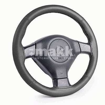 Оплётка нат.кожа чёрный Autoprofi перфорир 50шт/уп SAM-201 BK(M) "В" для перетяжки нить игла 