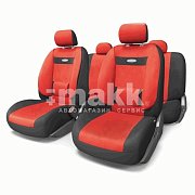 Чехлы COMFORT орто.под велюр 11пр карм 6 мол чёрн/красн р-р М 5шт COM-1105 BK/RD (M)