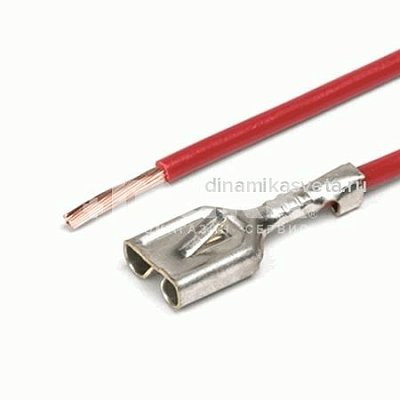 Разъем плоский CARGEN "мама" АХ-385-01 серии 6.3 (с фиксацией, с проводом)