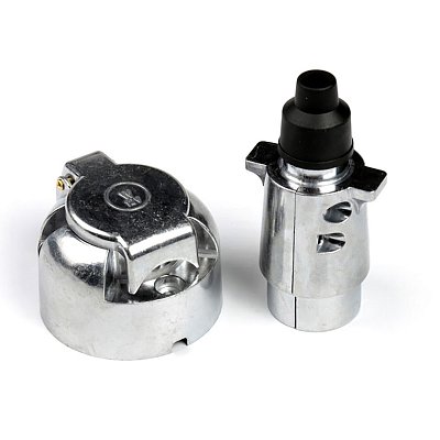 Разъем прицепа, 7 контактов, металл, (комплект)