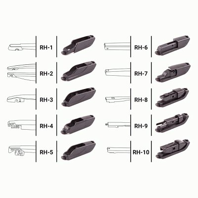 Щетка ст/оч 9 " 230мм задняя, 10 адаптеров Autoprofi 50шт/уп RER-9