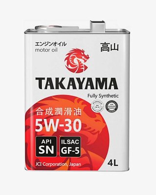 Масло моторное TAKAYAMA Adaptec 5W30 синт. API SN/CF ACEA C3  4л металл