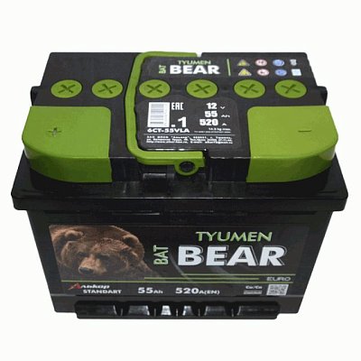 Аккумуляторная батарея 55 Ач Tyumen BatBear п/п  24,2*17,5*19