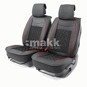Накидки на сиденье Car Performance передние 2 шт экокожа черные CUS-2092 BK/BK