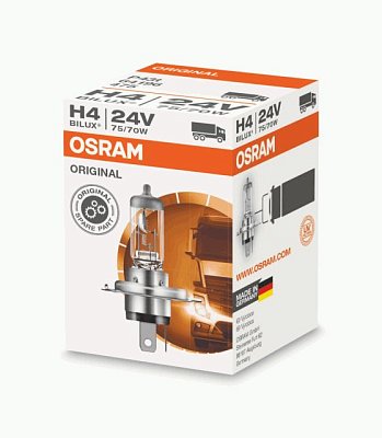 Автолампа H4 24V 75/70W OSRAM 64196 P43t