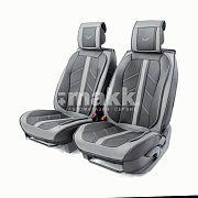 Накидки на сиденье Car Performance передние 2 шт экокожа черн/серые CUS-3012 BK/GY