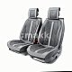 Накидки на сиденье Car Performance передние 2 шт экокожа черн/серые CUS-3012 BK/GY