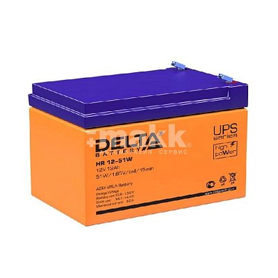 Аккумуляторная батарея Delta 12В 12 Ач (51W) HR 12-51 W