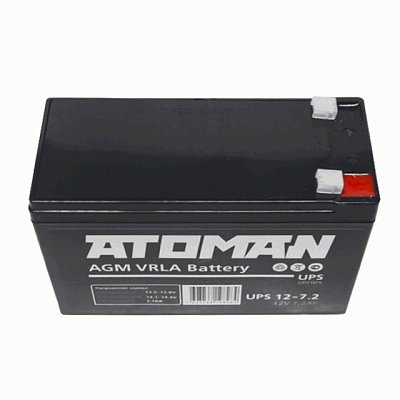 Аккумуляторная батарея ATOMAN 12В 7,2 Ач для ИБП