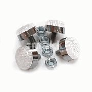 Болты крепления номера 13ББ серебро 4шт болта и 4шт гайки