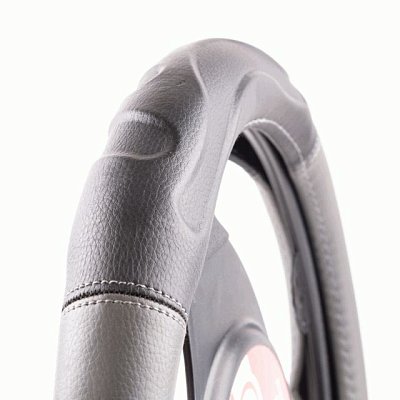 Оплётка  экокожа черн/т.серый 2 вставки под хват Autoprofi 10шт/уп AP-1946 BK/D.GY (M)