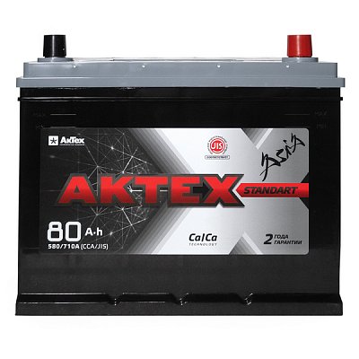 Аккумуляторная батарея 80 Ач Актех Standart Asia (80D26R) п/п 26,0*17,5*22,5