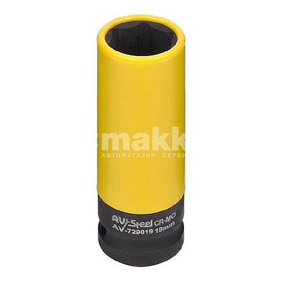 Головка ударная 1/2" удлиненная тонкостенная 19мм AV-Steel  AV-729019