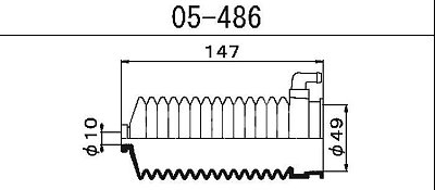 Пыльник рулевой рейки Nissan Sunny 05-486 Maruichi 