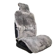 Накидка на сиденье серая GS Premium натуральная овчина короткий ворс 150*55см 1 шт