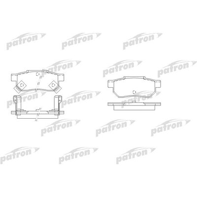 Колодки тормозные дисковые задние PBP621 PATRON