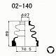 Пыльник ШРУСа Toyota Corona #T19#,CAMRY SV25L внутр. 02-140 Maruichi (хомуты в ком-те)