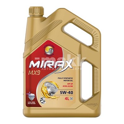 Масло моторное MIRAX MX9 5W40 синтетическое API SP ACEA A3/B4 4л