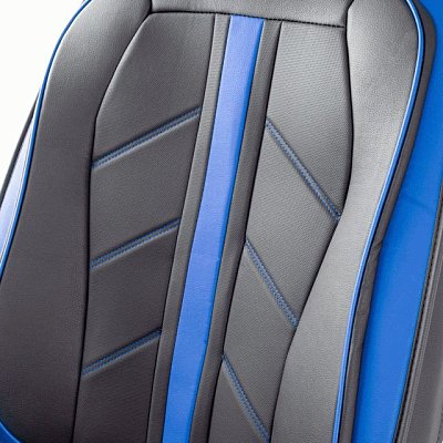 Накидки на сиденье Car Performance передние 2 шт экокожа черн/синие CUS-3012 BK/BL