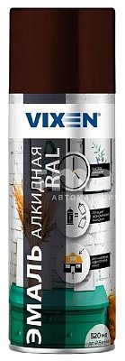 Краска-спрей VIXEN эмаль алкидная универсальная шоколадно-коричневая 520мл (RAL8017) VX18017