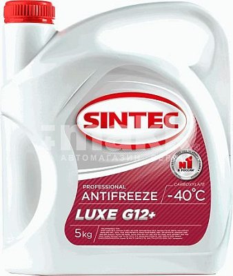 Антифриз SINTEC Luxe (-40) 5кг G12+ (красный)