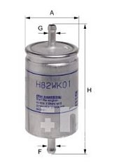 Фильтр топливный Hengst H82WK01 (WK 613) Ford Maverick 2.4 96-98, Nissan Almera1.4-2.0, HAVAL JOLION