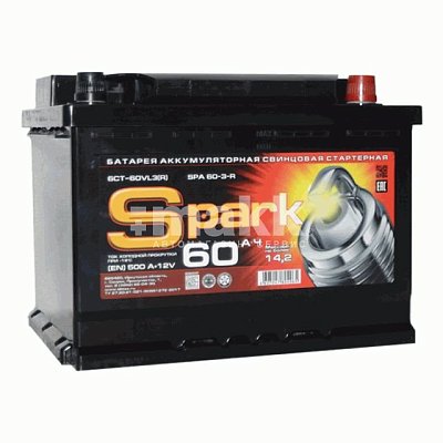 Аккумуляторная батарея 60 Ач Spark о/п  24,2*17,5*19